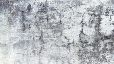 Surface of old concrete wall with patchy stains and rough cracks. Ideal for.. Stock Photos