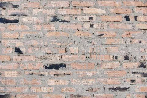 Surface of an old red brick wall grunge background texture 스톡 사진