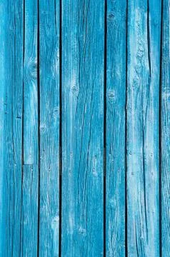 Surface of an old tin painted background - used, weathered and old in blue co Stock Photos