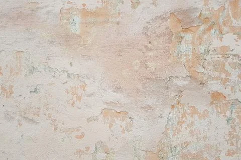 Surface of  old wall with falling off plaster Stock Photos