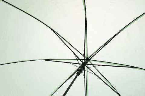 Surface of open green umbrella background 스톡 사진