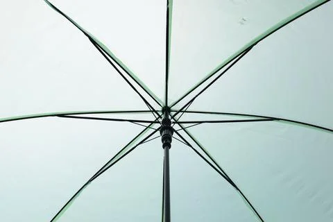 Surface of open green umbrella background Stock Photos