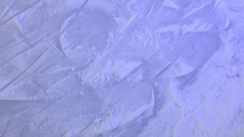 Surface outdoor ice, snow, replete with skate marks copy space Stock Footage 299788481