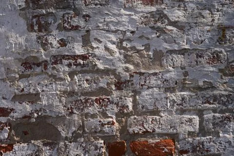 The surface of the outer wall of the old brick building Stock Photos