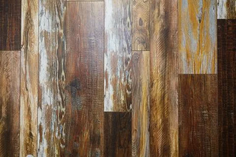 The surface of the parquet Board is made of different types of wood. Stock Photos