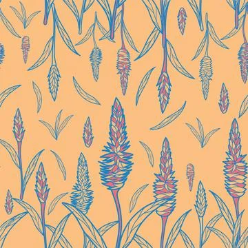 Surface pattern design. Great for retro summer fabric, scrapbooking, gift wra Stock Illustration