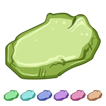 Surface pebble stone cartoon vector graphic Stock Illustration