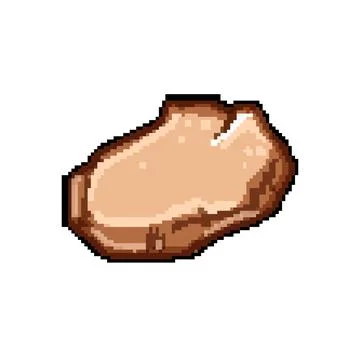 Surface pebble stone pixel art vector illustration イラスト素材