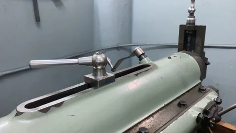 Surface planer machine in a metal workshop Stock Footage 228646893