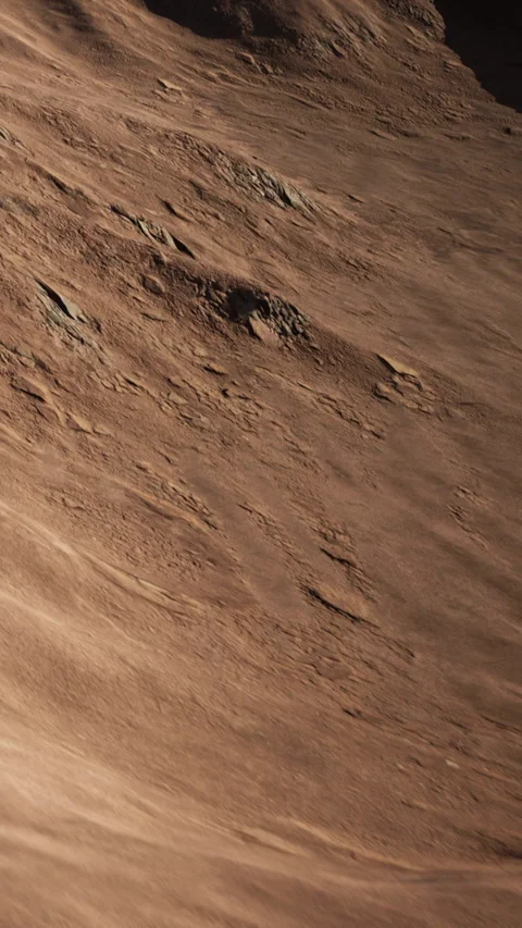 Surface of a planet showing rocky terrain and sandy ground Stock Footage 346678002