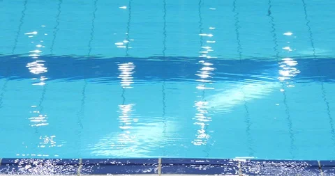 The Surface Of The Pool With Blue Water Stock Footage 106997284