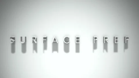 Surface prep 3D title animation with shadows on a white background 스톡 동영상 297857328