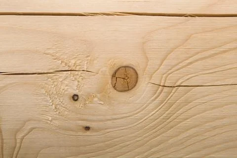 The surface of the processed wooden beam close-up. Stock Photos