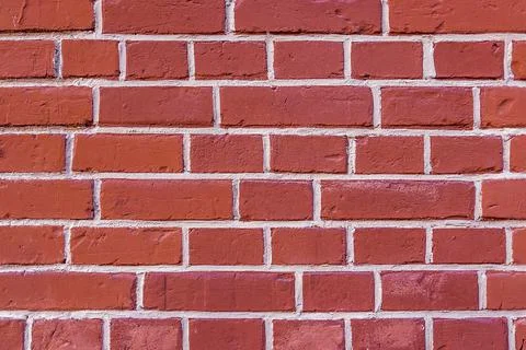 Surface of red brick wall Stock Photos