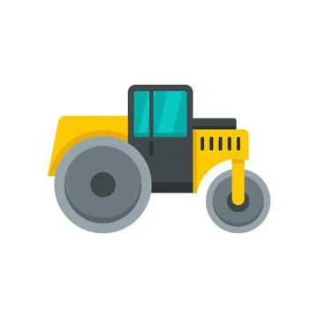 Surface road roller icon flat isolated vector Stock Illustration
