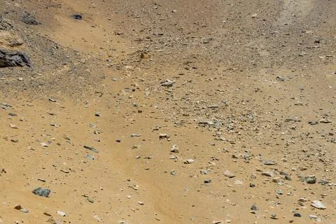 Surface of rocks with sedimented debris over time. Martian landscape. Foto stock