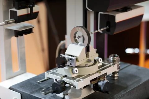 Surface roughness and contour measuring process Stock Photos