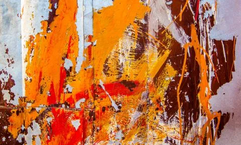 Surface of rusty iron with old painted texture Stock Photos