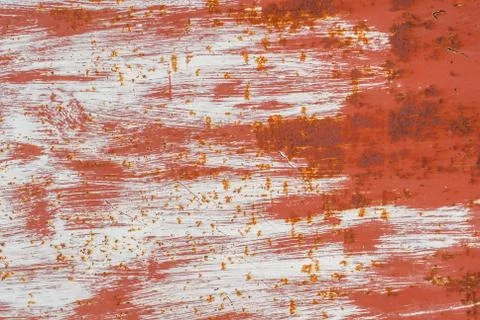 Surface of rusty iron with remnants of old paint, great background or texture Stock Photos