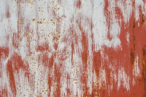 Surface of rusty iron with remnants of old paint, great background or texture Stock Photos