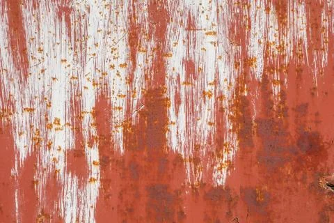 Surface of rusty iron with remnants of old paint, great background or texture Stock Photos