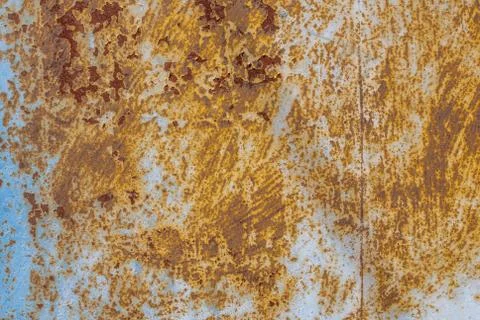 Surface of rusty iron with remnants of old paint, great background or texture Stock Photos
