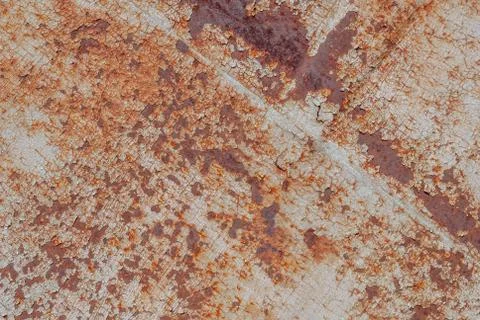 Surface of rusty iron with remnants of old paint, chipped paint, texture ba.. Stock Photos