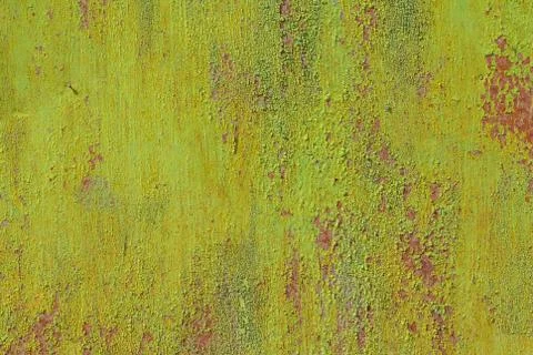 Surface of rusty iron with remnants of old paint, texture background Stock Photos