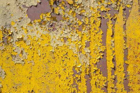 Surface of rusty iron with remnants of old paint, chipped paint, texture ba.. Stock Photos