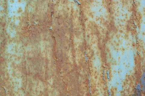 Surface of rusty iron with remnants of old paint, grunge metal surface, tex.. Stock Photos