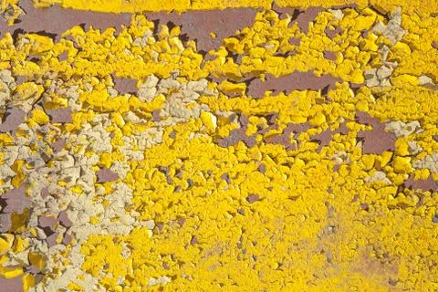 Surface of rusty iron with remnants of old paint, chipped paint, texture ba.. Stock Photos