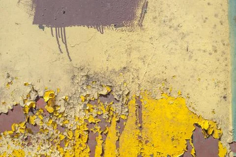 Surface of rusty iron with remnants of old paint, chipped paint, texture ba.. Stock Photos