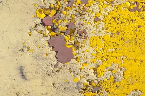 Surface of rusty iron with remnants of old paint, chipped paint, texture ba.. Stock Photos