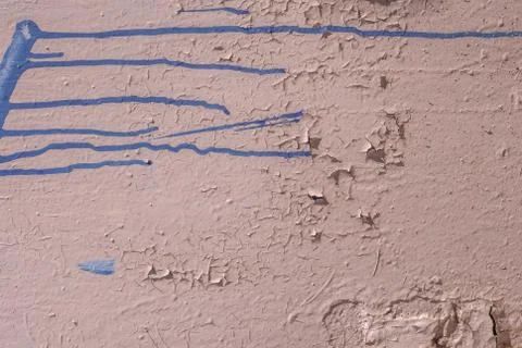 Surface of rusty iron with remnants of old paint, light pink texture Stock Photos