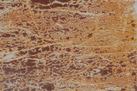 Surface of rusty iron with remnants of old paint, chipped paint beige texture Stock Photos