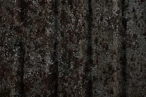 Surface with rusty large wide stripes of consistent brown spots and silver Stock Photos