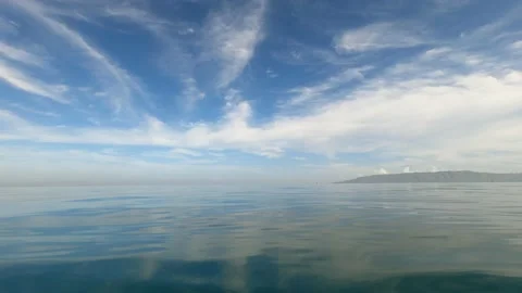 The surface of the sea is calm Stock Footage 130361781