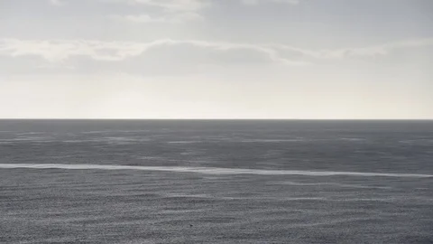 The surface of the sea moved by rain and wind Stock Footage 83730613