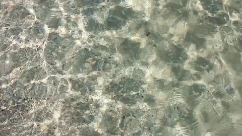 Surface of the sea water in the shallows Видео 82697954