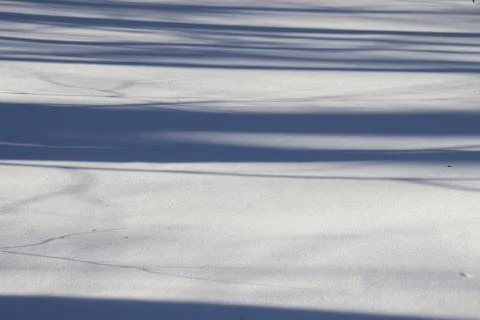 Surface of snow with pattern and shadow. Stock Photos