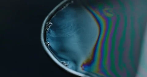 Surface of the soap film Stock Footage 132370227