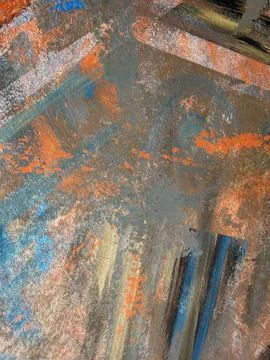 Surface stained with colored paints. Wall smeared with paint. Abstractionism Stock Photos