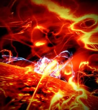 Surface of the sun Stock Illustration