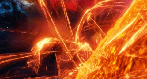 Surface of the sun Illustrazione stock