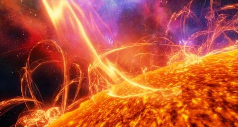 Surface of the sun Stock Illustration