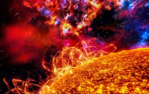 Surface of the sun Stock Illustration
