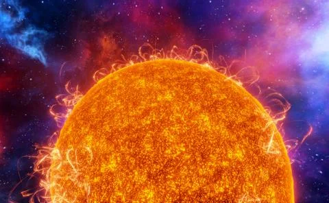 Surface of the sun Stock Illustration