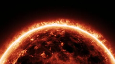 The surface of the sun is a star in the universe Stock Footage 62312478