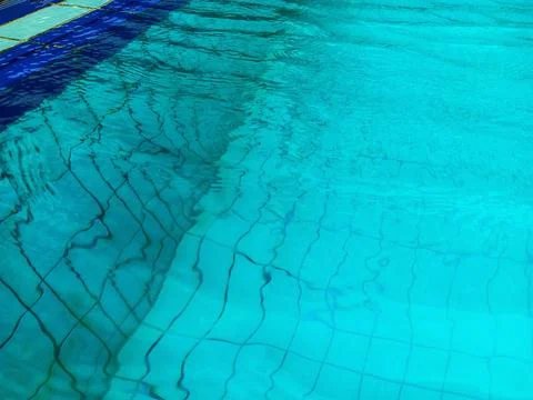 Surface of swimming pool as background. Stock Photos