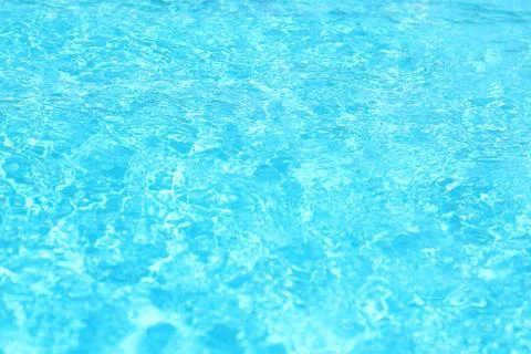 Surface of swimming pool with clean blue water, closeup 写真素材